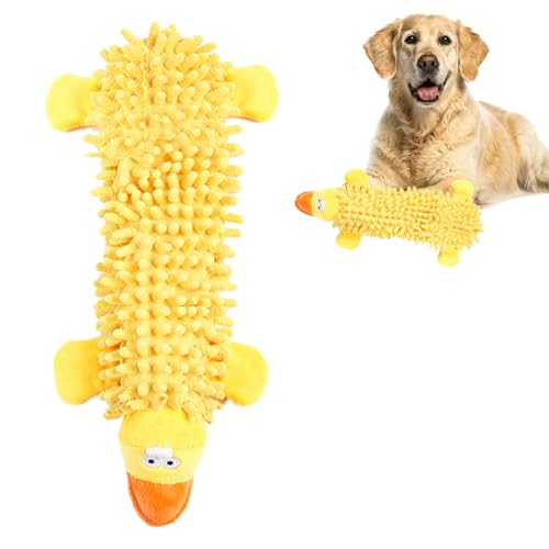 Landrain Anti Stress Ente Hund, Hundespielzeug Ente, Antistressente für Hunde,32 * 8 * 3cm,Gelb von Landrain