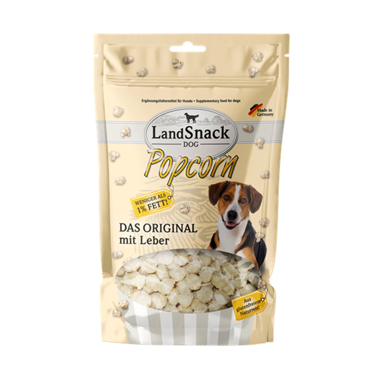 LandSnack Dog Popcorn mit Leber 100g von Landsnack