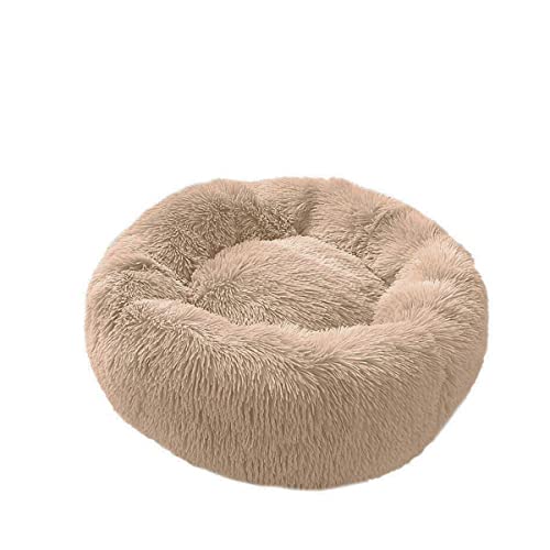 Lanovenanube Kinderbett für Haustiere, Anti-Stress Pile Donut, 50 cm, Beige von Lanovenanube