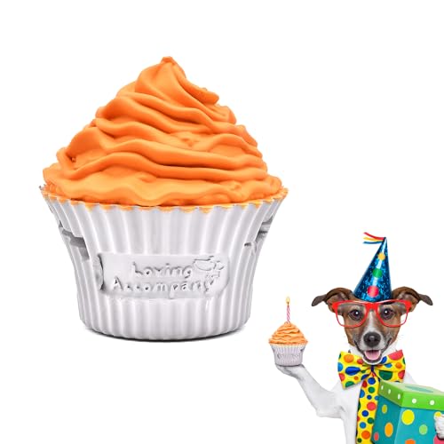 LapDog Cupcake Hund Kauspielzeug, Geburtstagsgeschenk für kleine bis große Hunde, interaktives Hundespielzeug, Puzzle-Spielzeug für Hunde, Kauspielzeug für Hunde, Hunde-Kauspielzeug zum Zahnen, von LapDog