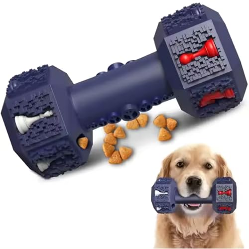 LapDog Langlebiges Hantel-Hunde-Kauspielzeug, Leckerli-Halten für mittelgroße bis große Hunde, Blau von LapDog