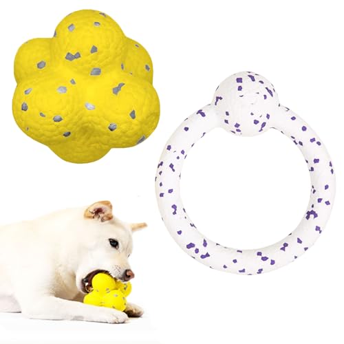 Pfotenstern Magic Ball＋Magischer Ring,Kauzauberball Hund set,Pfotenstern Ball mit hoher Elastizität und Zähigkeit,Wasserdicht und bissfest Kauzauberball,Pfotenstern Magic Ball,Pfotenstern Ball（2 PCS） von Laralily