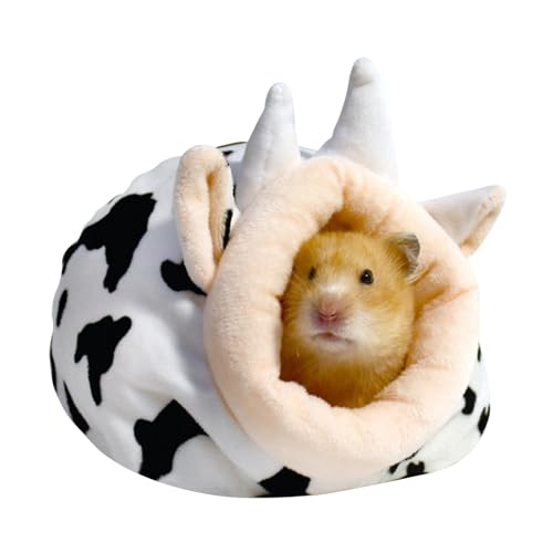 Larfraecy Meerschweinchenbett Plüsch-Fleece gefüttert Winter Nest für kleine Haustiere,Kleintierbetten Kaninchen Kuschelhöhle Kuschelig Meerschweinchen Bett (16x15x13 cm) von Larfraecy