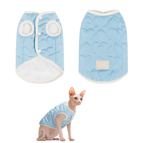 Larfraecy Winterjacken für Hunde Winter Arktis Samt Hundejacke,Wintermäntel Winddichter Hundemantel Warme Hundeweste Haustier Arktis Fleeceweste Kaltes Wetter Kleidung Windproof (Blau, M) von Larfraecy