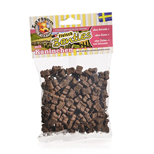 Larsson | Fleisch-BENTIES Kauartikel - Fleisch-Kaninchen Hunde Snack Leckerlie 150gr von Larsson