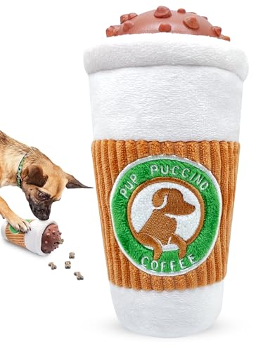 Laugh with pets pup puccino Hundespielzeug mit Kaffee-Leckerlis von Laugh with pets