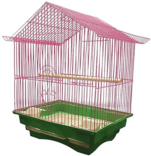 Vogelkäfig Reise Papageienkäfig, Geschenk für Vogelliebhaber Flugkäfig Kreativer Papagei Vogelkäfig Metall (Rosa) von Lavendre