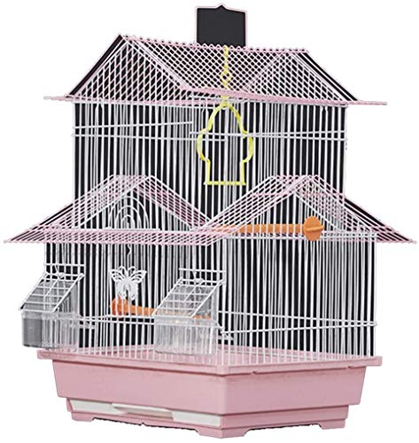 Vogelkäfig Reise Papageienkäfig, Geschenk für Vogelliebhaber Vogelkäfige Heimdekoration, Sittichkäfigabdeckung, Luxus-Papageienkäfig für Zuhause (Rosa H) von Lavendre