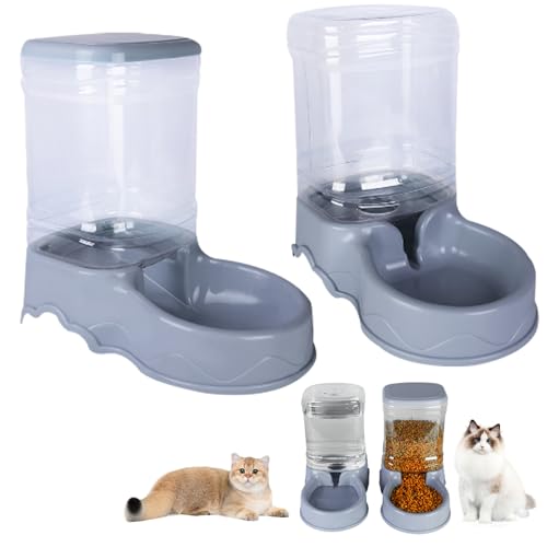Automatic Cat Feeder 3.5L Kleine mittelgroße Haustier Automatische Lebensmittelfutter- und Wasserer -Spender -Fahrversorgung Feeder für Hunde Katzen Haustiere Tiere, Katzenwasserspender von Lawnrden
