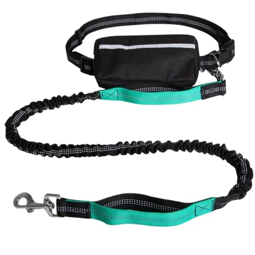 Hände Freie Hundeleine, Taille Leine für Hundegasse, reflektierende Stichstiches Taille Hundeleine, einziehbarer Hundeleine Dual Griff für Hunde Walking Jogging Training von Lawnrden