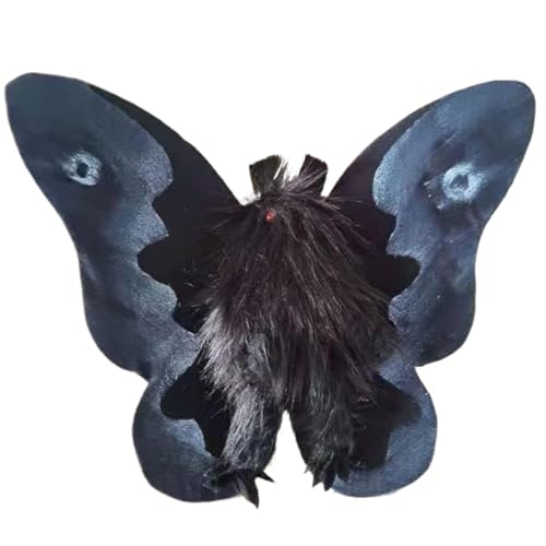 Halloween Mothman Plüsch, Motte Plüschpuppe mit leuchtendem rotem Auge, gruseliges Motten ausgestopftes Tier, gefüllte Tiere Mothman Kostümzubehör versorgt Geburtstagsparty bevorzugt Geschenke für von Lawnrden