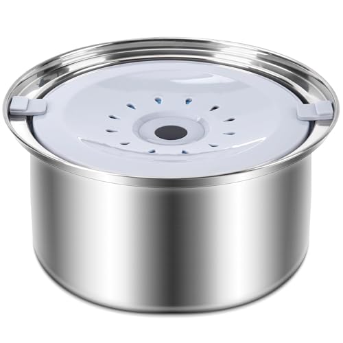 Hundwasserschale ohne Verschüttung, 4L Edelstahlhundwasserspender mit Filter, spritzfreie Anti-Choking-Hunde langsame Trinkfuttermittel für Hunde Katze Home, Auto, Outdoor Hundwasserschale ohne Verschüttung, 4L Edelstahlhundwasserspender mit Filter, spritzfreie Anti-Choking-Hunde langsame Trinkfuttermittel für Hunde Katze Home, Auto, Outdoor von Lawnrden
