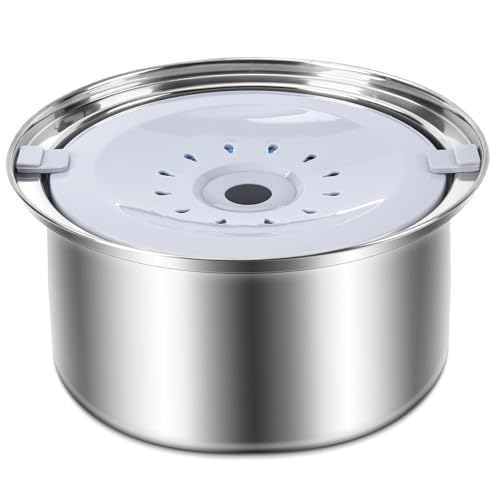Hundwasserschale ohne Verschüttung 4L Edelstahl Wasserschale für Hunde ohne Spritzer langsamer Trinkfuttermittel mit Einer Schlupfmatte für unordentliche Trinker Hundwasserschale ohne Verschüttung 4L Edelstahl Wasserschale für Hunde ohne Spritzer langsamer Trinkfuttermittel mit Einer Schlupfmatte für unordentliche Trinker von Lawnrden