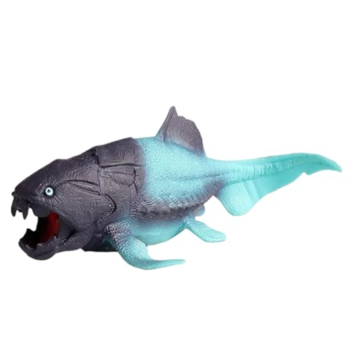 Lawnrden Mini Ocean Tierfiguren, Flexible Gummi -Dunkleosteus -Tierfigur, realistisches Aktionsmodell für Stressabbau und Bildungszwecke von Lawnrden