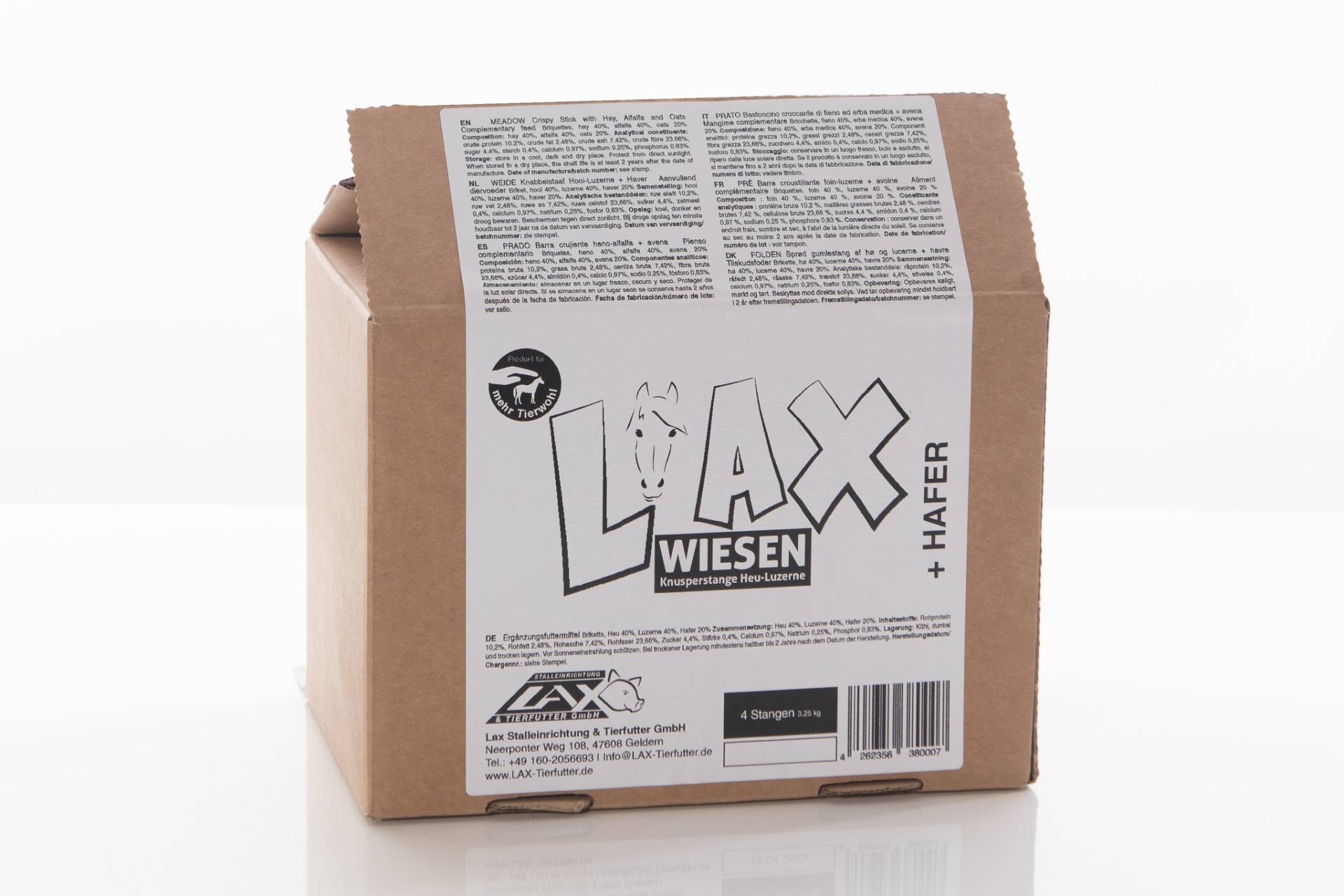 Lax Wiesen Knusperstange - Heu + Luzerne + Hafer - 13 kg - 16 Stangen Lax Wiesen Knusperstange - Heu + Luzerne + Hafer - 13 kg - 16 Stangen von Lax