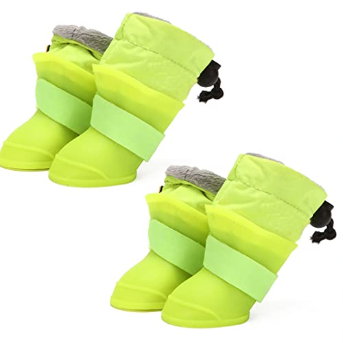 Ldabrye Hundeschuh Stiefel Warm Fleece Welpenschuhe Haustier Hund Wasserdicht Atmungsaktiv Outdoor von Ldabrye