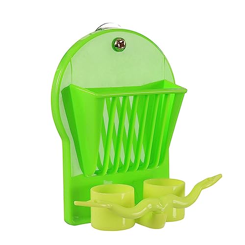 Ldabrye Vogel Feeder Box Für Papageien AntiSplash Vögel Gemüse Korb Für Kleine Mittelgroße Vögel Vogel Obst Feeder Käfig Zubehör von Ldabrye