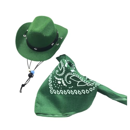 Ldabrye Western-Haustiermütze, Halstuch, Halsband und Hunde-Kostüm, Hut, verstellbar, Halloween-Requisiten Ldabrye Western-Haustiermütze, Halstuch, Halsband und Hunde-Kostüm, Hut, verstellbar, Halloween-Requisiten von Ldabrye