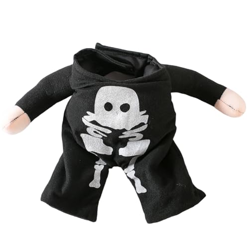 Ldbuejiaja Hunde-Halloween-Kleidung, lustiges Skelett, Halloween-Themenkleidung, Skelett-Pullover, lustige Foto-Requisiten von Ldbuejiaja