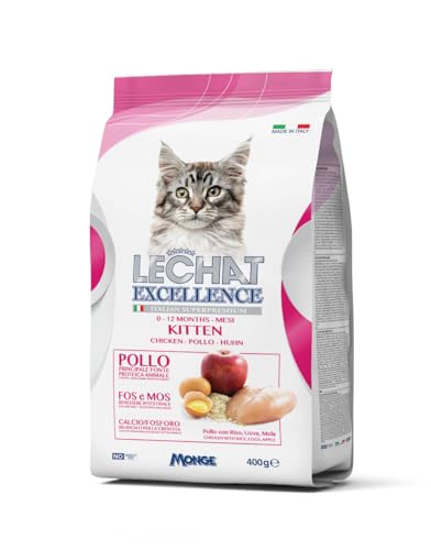 LE CHAT EXCELLENCE HAIRBALL CHICKEN - Trockenfutter für ausgewachsene Katzen mit dehydriertem Huhn und Lachs, Proteinen, Ballaststoffen und gesunden Fetten, Katzennahrung, zum täglichen Verzehr - 400g von Le Chat