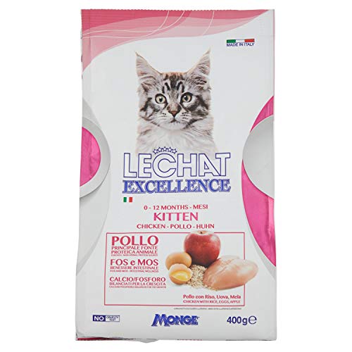 LE CHAT EXCELLENCE HAIRBALL CHICKEN - Trockenfutter für ausgewachsene Katzen mit dehydriertem Huhn und Lachs, Proteinen, Ballaststoffen und gesunden Fetten, Katzennahrung, zum täglichen Verzehr - 400g von Le Chat