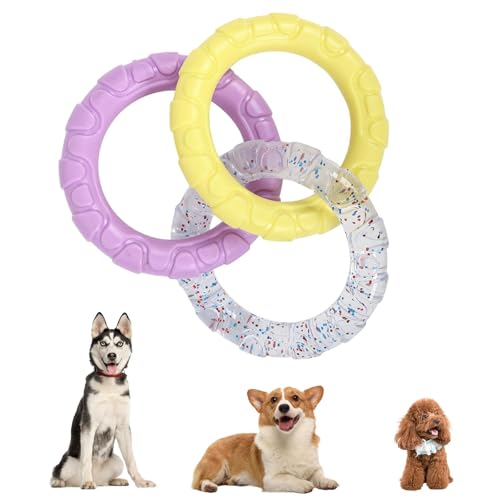 LeKing Kauspielzeug für Hunde, Zahnspielzeug für Welpen,Interaktives Quietschspielzeug, Kauringspielzeug für Hunde - Kauspielzeug für Hunde, Kauspielzeugring für die Zahnreinigung, unzerstörbares von LeKing