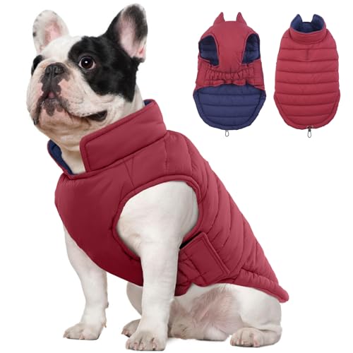 Lelepet Hundemantel, wendbarer Hunde-Wintermantel für kleine, mittelgroße und große Hunde, warmer Hunde-Schneeanzug, wasserdichte Hunde-Winterjacke, Haustierwelpe, kaltes Wetter, Hundepufferjacke, von LeLePet