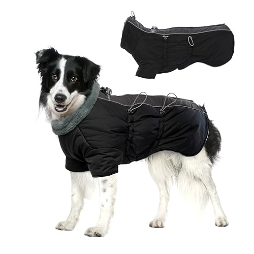 Lelepet Warmer Hundemantel, wasserdichte Hunde-Winterjacke, weiches Fleece gefüttert, winddicht, Hundeweste für kaltes Wetter, Hundekleidung für kleine, mittelgroße und große Hunde, gemütliche, von LeLePet