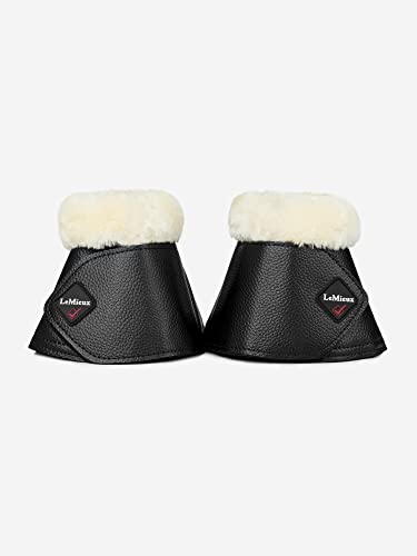 LeMieux Fleece WrapRound Overreach Horse Boots - Schutzausrüstung und Trainingsausrüstung - Pferdestiefel, Wraps & Zubehör (Schwarz Natur - Medium) von LeMieux