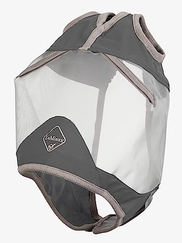 LeMieux Horse ArmourShield Pro Standard Fliegenmaske mit weichem Bambusfutter - UV-schützendes & atmungsaktives Mesh - Grau - Large von LeMieux