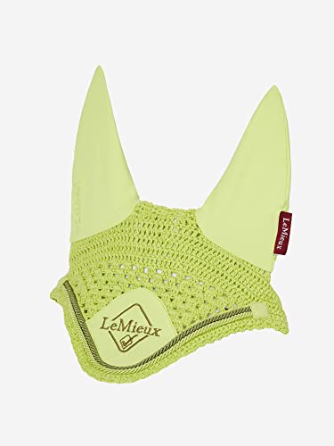 LeMieux Klassische Fliegenhaube in Kiwi mit weichen Lycra-Ohren - engmaschig gestrickt Häkeln - bequeme Passform Reitmaske - Sport Pferdebekleidung - Medium von LeMieux