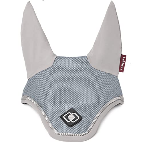 LeMieux Ultra Mesh Fliegenhaube in Grau mit weichen Lycra-Ohren - bequeme Passform Reitmaske - Sport Horse Wear - Medium von LeMieux