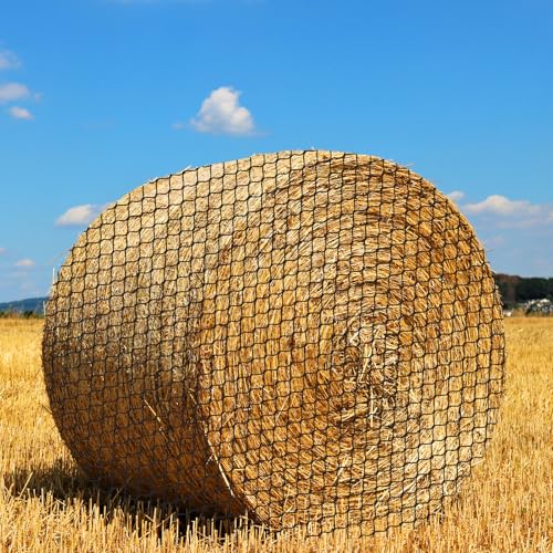 Rundes Ballen-Heunetz für Pferde, strapazierfähiges 1,8 x 1,8 m, Nylon, knotenlos, langsames Füttern, Heunetze für Pferde und Ziegen, passend für 6 x 6, 4 x 4, 5 x 5 und 1,5 x 1,2 m Heuballen von LeadGoods