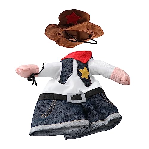 Leadigol Cowboy Hund Katze Kostüm Haustier Hund Lustige Kleidung Hunde Cosplay Kostüm Mode Katze Outfits Lustige Hund Katze Kostüm für Party Weihnachten Besondere Ereignisse Kostüm West Cowboy Uniform von Leadigol