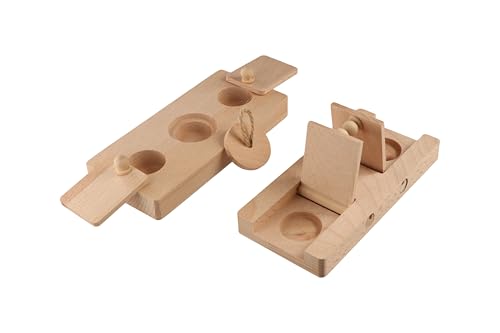 Leadigol Futterspielzeug aus Holz für kleine Haustiere, Meerschweinchen, interaktives Anreicherungsspielzeug für Hamster, Kaninchen, Meerschweinchen, 2 Stück von Leadigol