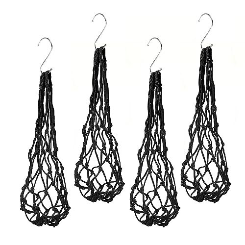 Huhn Hängende Feeder Ente Spielzeug 4pcs Net Bag Gemüse Gesunde Fütterung Selbst Mesh Einfache Installation Bereicherung Mental Schwarz von Leadrop