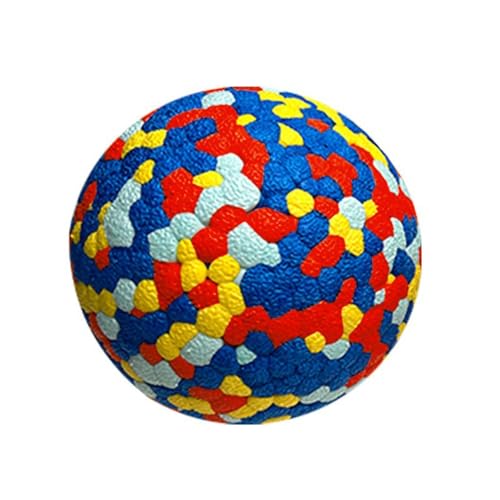 Leadrop Hundespielzeug, Bälle, langlebig, leicht, interaktiver Tennisball, unzerstörbar, Apportierspielzeug für aggressive Kauer, Kauen, Wasser, Outdoor-Spaß, 7,6 cm, Blau / Gelb von Leadrop