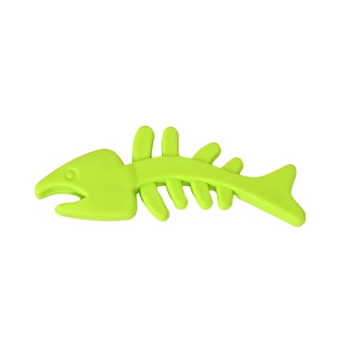 Leadrop Resilient Pet Toy Langlebiges Hundespielzeug Tpr Gummi Hundespielzeug Zähne Schärfen Fischknochen Design Langlebig Bissfest Haustier Kauknochen Elastisches Hundespielzeug Grün von Leadrop