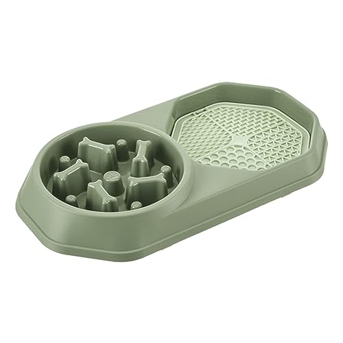 Slow Feed Pet Bowl Non-Slip Pet Bowl Choke-proof Slow Feeder Bowl for Dogs Cats Non-Slip Design with Fun Lecken Plate Large Size Pet Supply Green von Leadrop