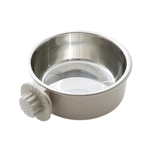 Wellpappe Design Pet Bowl Wellpappe Anti-Verschütten Hängende 2-in-1 Haustier Schüssel Set Abnehmbare Platzsparende Siphon Prinzip Haustier Zubehör Grau S von Leadrop