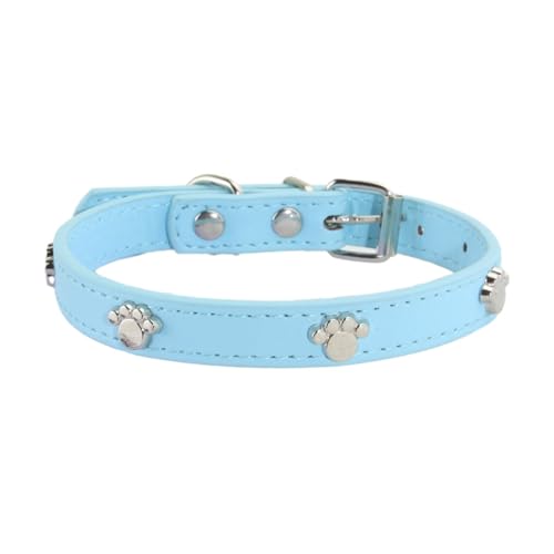 Haustier-Halsband, Haustierhalsband, verstellbare Größe, Metallschnalle, Hunde-Fußabdruck, Dekoration, Hundehalsband, Haustierbedarf von Leadthin