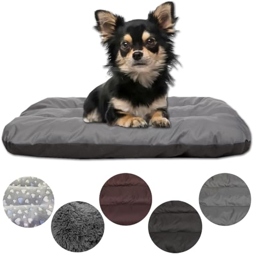 Leanbe Hundebett Hundekissen Hundematratze Ruheplatz Hunde Matratze (Grau Oxford, S:60x50x6cm) von Leanbe