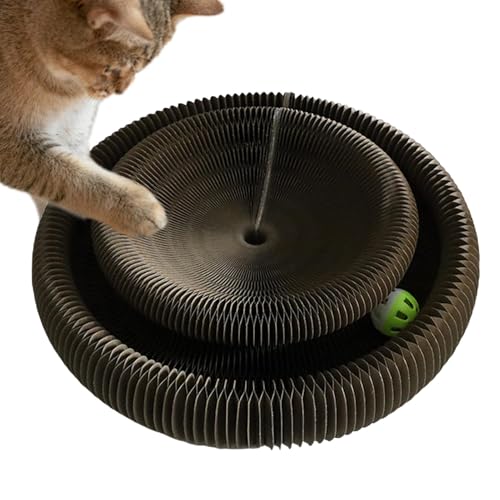 Cat Scratch Pad, Cat Scratcher Board, interaktiver Akkordeon-Kratzer für Katzen – Wellpappe für Kätzchen im Innenbereich, um Langeweile für Schlafzimmer, Balkon zu reduzieren von LearnLyrics