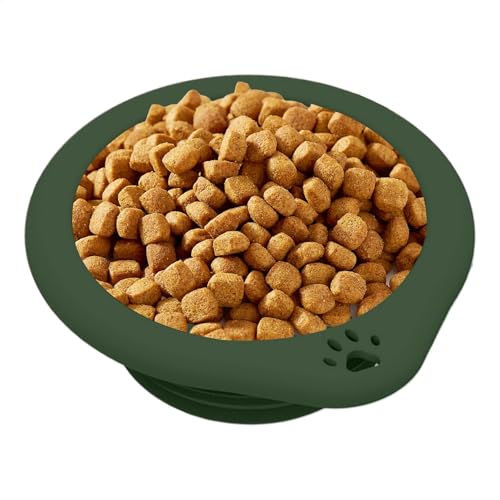 Faltbarer Futternapf, tragbar, Silikon Dog Water Bowl – tragbarer Katzen-Wasserbehälter, 300 ml, Futterbecher, dehnbar, für Reisen im Freien von LearnLyrics