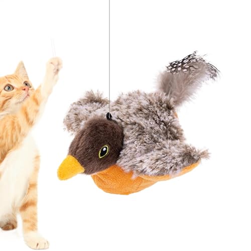 Flatterndes Vogelspielzeug – Katzenspielzeug, interaktives Katzenspielzeug | Interaktives Katzenspielzeug mit schlagenden Flügeln, ansprechendes Katzenspielzeug für Indoor-Unterhaltung, Verlobung, Kat von LearnLyrics