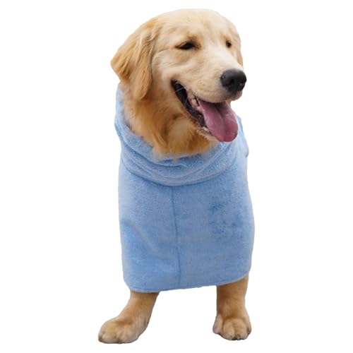 Hunde-Bademantel, Mikrofaser-Handtuch, verstellbar, wiederverwendbar, schnell trocknend, Bademantel zum Schwimmen, Haarpflege von LearnLyrics