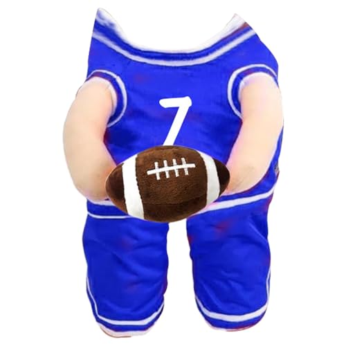 Hunde-Basketballspieler-Kostüm mit Ball, Sport-Outfit, Cosplay-Kleidung für Hunde, lustige, verstellbare Träger, Haustier-Sporttrikot für kleine und mittelgroße Hunde von LearnLyrics