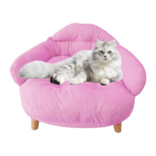 Hunde-Sofabett – Haustierbetten für kleine Hunde, Katzen-Couchbett | Hundebett klein, waschbar, beruhigendes Hundebett, Anti-Angst-Hundebett, Hundebett mit Beinen, bequeme Hundesofa-Couch, weiche Haus von LearnLyrics