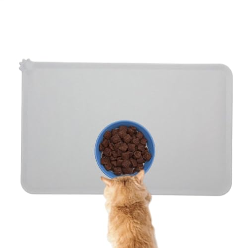 Hundekatze Lebensmittelmatte, Dof Food Matte, Hochlippen Anti-Schlupf-Schüsselmatten-Verschüttungen Schützen, 18.9x11.8inches Silikon Nicht -Schlupf -wasserdichtes Schwereres Und Dickeres von LearnLyrics