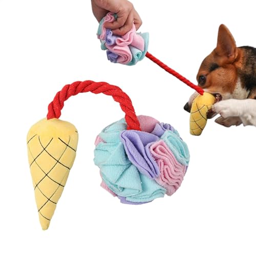 Hundespielzeug, Eiskegel-Hundespielzeug, buntes Quietschspielzeug für Hunde, lustiges Plüschspielzeug, tragbares Haustierzubehör für Hunde von LearnLyrics